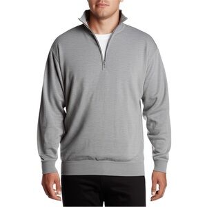 Men's Club Room XL Zip Collared Pullover Sweater